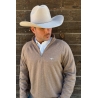 Drover Men's Solid 1/4 Zip Pullover - Brown