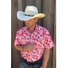 Drover Men's Concho Signature Series Red Floral Short Sleeve Shirt