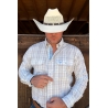 Drover Men's The Tombstone White Plaid Performance Vent Shirt