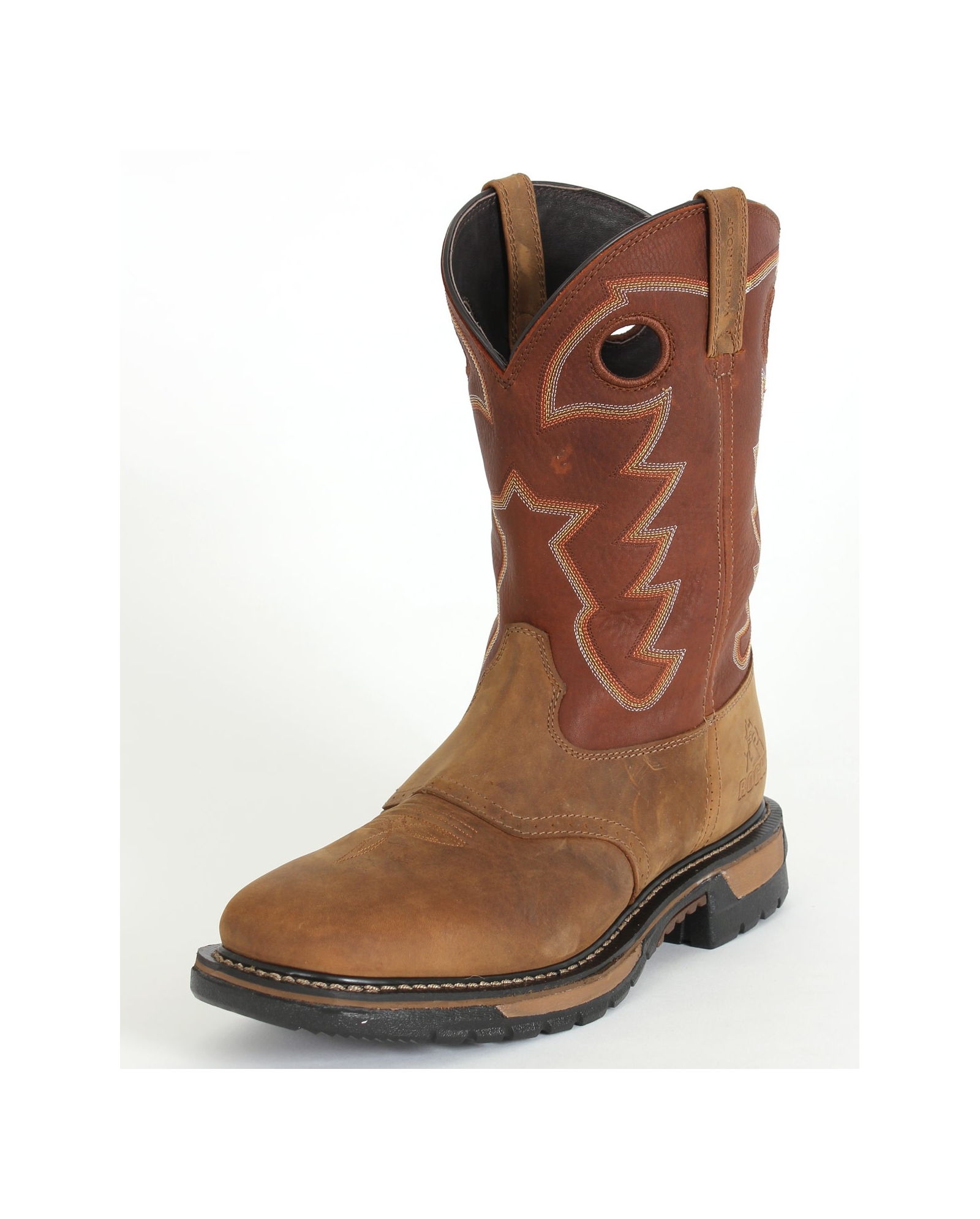 Rocky Brown Leather Work Pull-On Boots Rocky Men main image 3