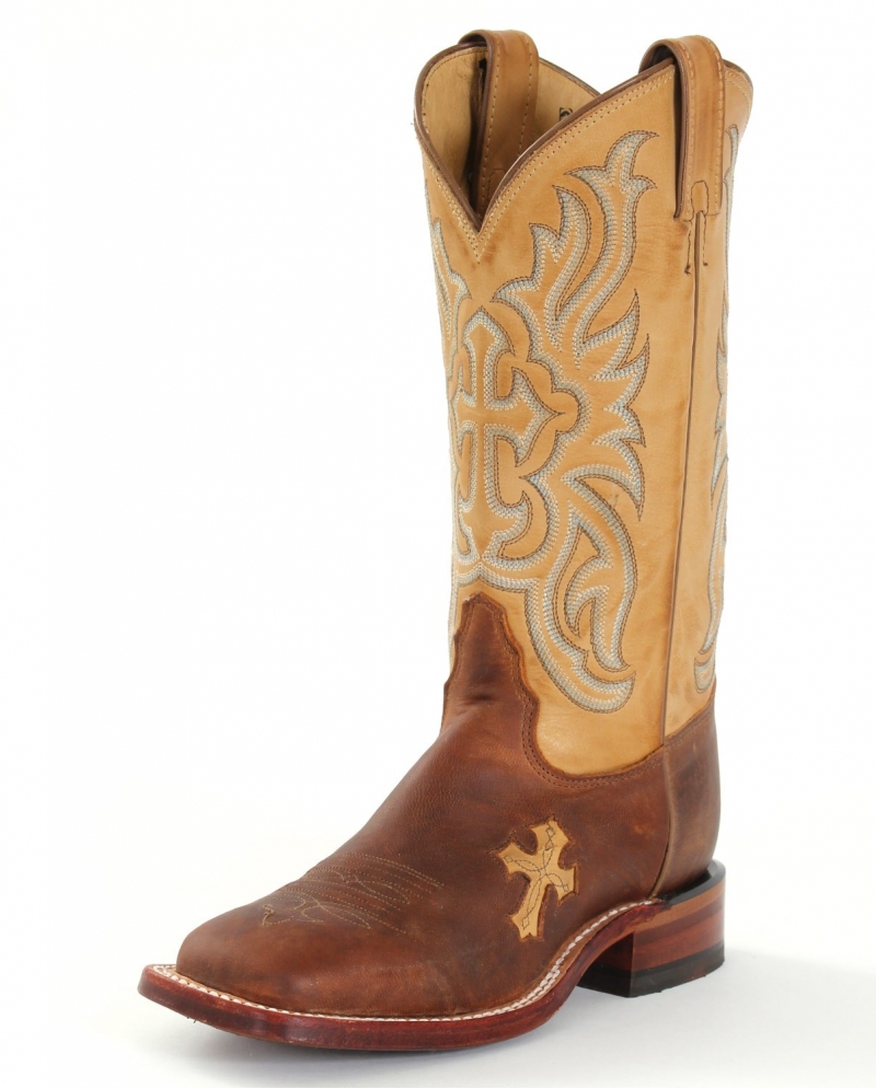 Tony Lama® Ladies' Tan Cross Shawnee Top Cowgirl Boots - Fort Brands